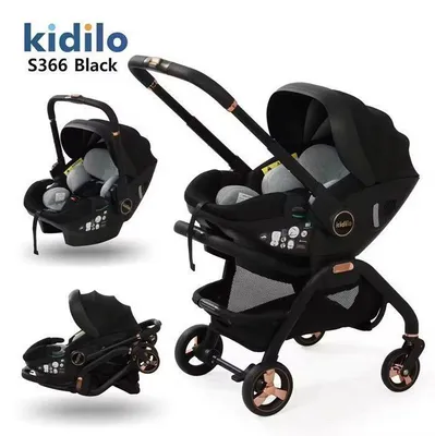 Productafbeelding van 3-in-1 kinderwagen met reiswieg en autostoel