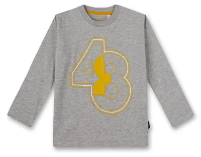 Produktbild von Sanetta Kidswear Jungen-Shirt langarm Graumelange Space Driver 110