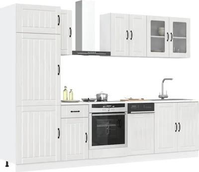 Produktbild von Stabli Möbel 8-tlg. Küchenschrank-Set Lucca Hochglanz-Weiß Holzwerkstoff - Küchenschränke CC4534399 9parcel