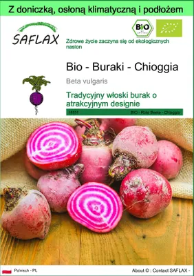Zdjęcie produktu dla SAFLAX - Garden to go - Bio - Buraki - Chioggia - 70 Nasiona - Z doniczką, pokrywą klimatyczną i podłożem do uprawy - Beta vulgaris