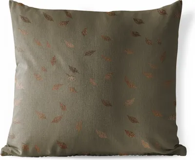Produktbild von MuchoWow® Outdoor Kissen - Braun - Muster - Blatt - 45x45 cm - Wetterfest - Lounge Kissen - Fotokissen - Dekoratives Kissen