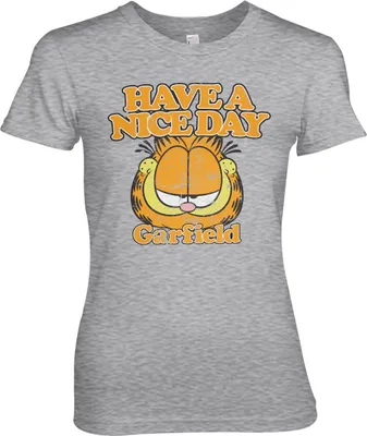 Produktbild von Garfield - Have A Nice Day Girly Tee - X-Large - HeatherGrey