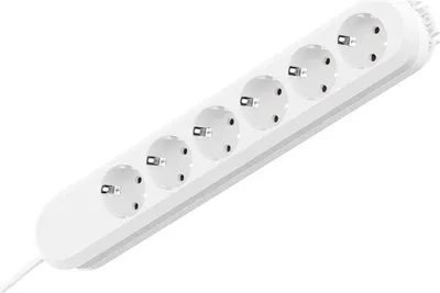 Obrázok produktu pre Bachmann 381.247K, 1,5 m, Typ E, Plast, Biela, 6 AC zásuvky/AC zásuviek, 230 V