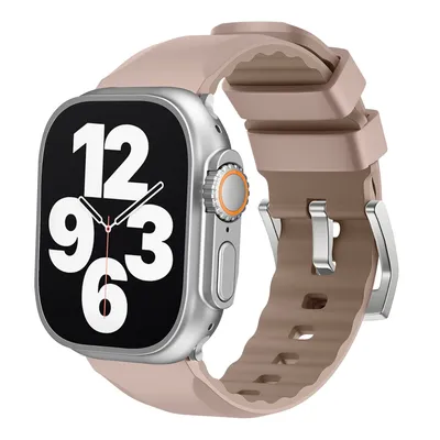 Obrázek produktu pro Pro Apple Watch SE 2023 40mm dvoubarevný silikonový sportovní náramek Náhradní náramek na ruku růžový