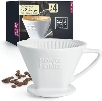 Produktbild von Porzellan Kaffeefilter Weiß für 2-4 Tassen