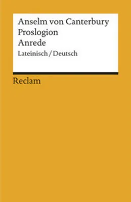 Zdjęcie produktu dla Proslogion / Anrede