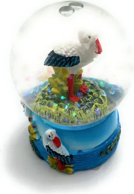 Onwomania Fuchs Schneekugel - 6,5cm Glitzerkugel Mit Rotfuchs