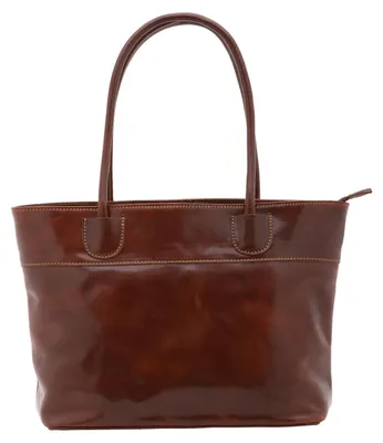 Image de Sac bandoulière pour femmes, en cuir véritable, en cuir pleine fleur, avec fermeture magnétique. Fabriqué en Italie