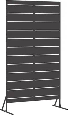 Image de vidaXL Pare-vue noir 100 x 50 x 180 cm acier