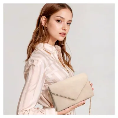 Produktbild von Clutch Damen Umschlag Clutch Tasche mit Kette Elegant Abendtasche Kettentasche Crossbody Umhängetasche Damen Samt Unterarmtasche Handtasche für Hochzeit Wedding Prom Party