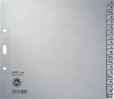 Produktbild von Leitz Register A-Z, Papier, Grau, Papier, Alphabetisch