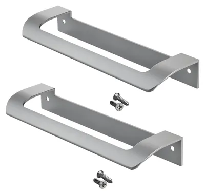 Produktbild von 2 Stück Möbelgriff LYS BA 160 mm Chrom matt für Schränke, Schubladen und Falttüren