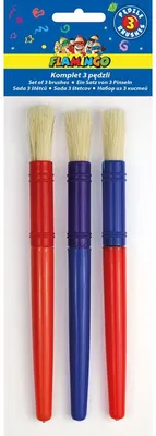 Produktbild von Set aus 3 dicken Rundbürsten Flamingo