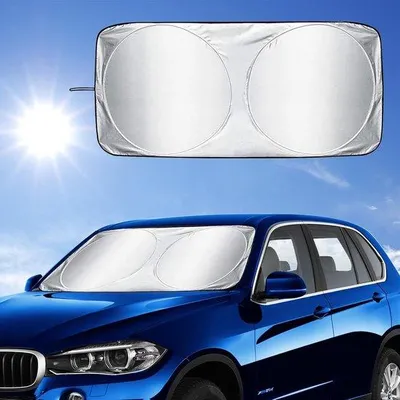 Produktbild von Famanu Auto Sonnenschutzschirm - Faltbares UV-Schutzvisier, 150x70cm (L)