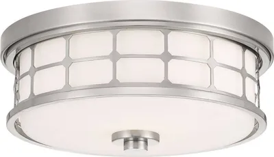 Produktbild von Elstead Guardian Deckenleuchte E27 2-fach Nickel gebürstet