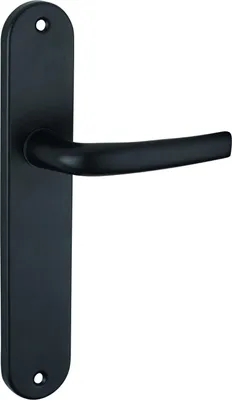 Image de Ensemble de poignées pour porte intérieure Maia sans trou, carré 7mm, entr'axes 195mm, noir - THIRARD