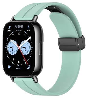 Produktbild von Für Xiaomi Redmi Watch 5 Active Silikon Armband mit Magnetischer Faltschließe Türkis