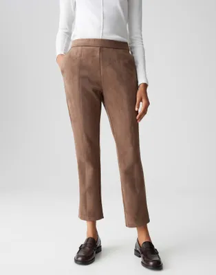 Produktbild von Opus Damen Stoffhose Braun mit geradem Bein und praktischen seitlichen Taschen