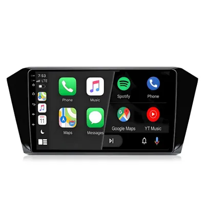 Produktbild von 10" Android 15 Carplay Autoradio Für VW Passat B8 2015-2020 GPS Navi WIFI BT DAB+ SWC USB DSP 2GB+64GB