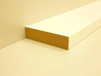 Produktbild von B.S. Bauprogramm Rechteckleiste 200 cm 20 x 80 mm weiß
