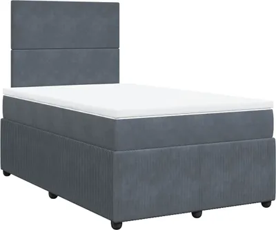 Obrázok produktu pre vidaXL Box spring posteľ s matracom tmavosivá 120x190 cm zamat