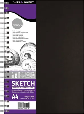 Zdjęcie produktu dla Daler Rowney Simply Sketch Book  Simply Szkicownik 54 A4 100 g Black