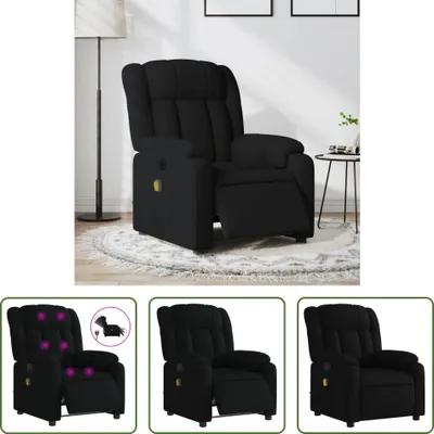 Produktbild von The Living Store Massagesessel Elektrisch Schwarz Stoff