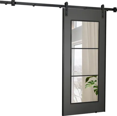 Produktbild von KIER FURNITURE POLI Wandhalterung Schiebetür – 66x205x1,6 cm - Graphit