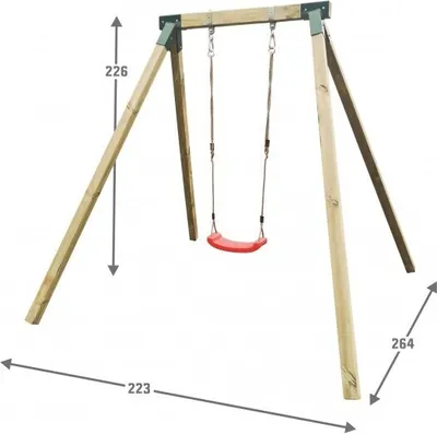 Produktbild von Einzelschaukel Holzschaukel Kinderschaukel - (4006)