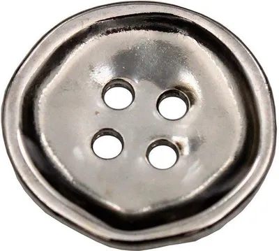 Produktbild von Silberne 4-Loch-Knöpfe, 10 mm, 6 Stück, glänzend