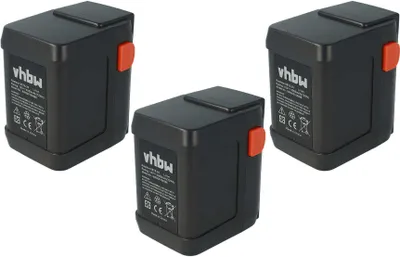 Produktbild von vhbw 3x Akku kompatibel mit Gardena EasyCut Li-18/50, 50-Li Grasschere, Strauchschere Heckenschere Gartengeräte (4000mAh 18V Li-Ion)