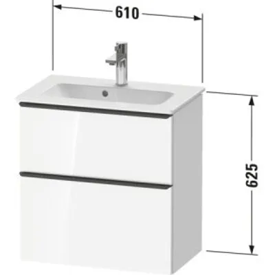Produktbild von Duravit DE4368010550000 DN WTU WH Cp 610x372x625 Az 1 Ei