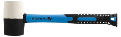 Produktbild von Högert Gummihammer mit Glasfaserstiel 680 g, weiß/schwarz