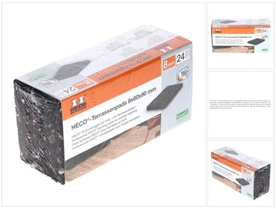 Produktbild von HECO Terrassen Pads Gummi Rutschfest 8 mm 24 Stk. ( 49771 )