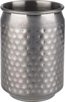 Produktbild von APS 93373 Becher COOL, Edelstahl, gehämmerte Oberfläche, 350 ml, Ø 7,5 cm, Höhe 10,5 cm, Vintage-Look