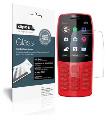 Produktbild von 2x Schutzfolie für Nokia 210 matt - Anti-Shock 9H Folie Glass Kunststoffglas