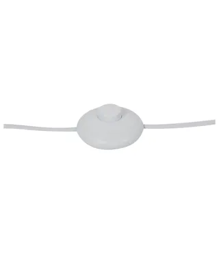 Obrázek produktu pro BELIANI Stojací lampa bílá len kov 160 cm dekorativní stínidlo moderní styl obývací pokoj kancelář ložnice