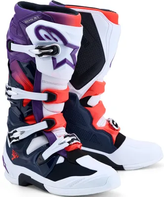 Obrázok produktu pre Motokrosový topánky Alpinestars Tech 7, farby: červená/čierna/fialová/biela, veľkosť 7 (40,5)