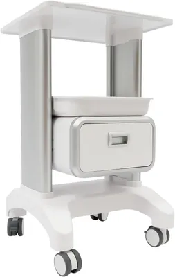Produktbild von Medizinwagen, rollbarer Kosmetikwagen aus ABS, Gerätewagen für Labor, Klinik und Salon bis 100 kg