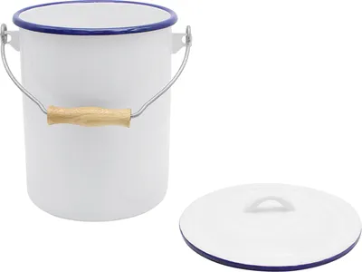 Immagine prodotto di KARL KRÜGER cestino 3l con coperchio smaltato bianco
