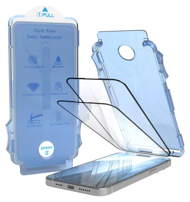 Produktbild von EAZY CASE - 2x Display Schutzglas kompatibel mit Apple iPhone 15 Pro Max, Glasfolie als Schutz, Blasenfrei Transparent