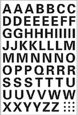 Immagine prodotto di 100x HERMA 4158/A-Z Buchstaben-Sticker A-Z Folie schwarz 10 mm hoch