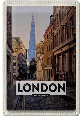 Produktbild von Blechschild Reise 20x30cm London UK Innenstadt Reiseziel Trip