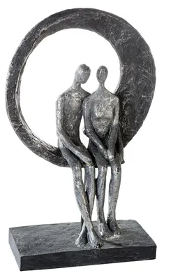 Zdjęcie produktu dla Gilde Skulptur, "Miejsce Miłości", motyw pary, żywica syntetyczna, kolor szary, srebrny, zestaw, wysokość: 30,00 cm, szerokość: 17,50 cm, głębokość: 8,00 cm, numer katalogowy: 79496