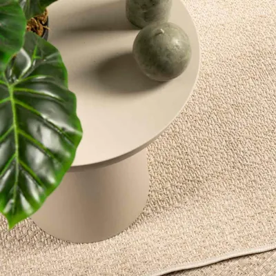 Produktbild von vidaXL Teppich ZIZUR Beige 60x110 cm Jute-Optik Indoor und Outdoor