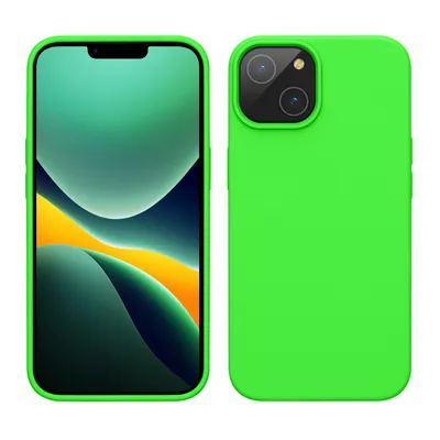 Produktbild von kwmobile Handyhülle für iPhone 14 Hülle, für iPhone 14 Case - Hülle Silikon - kabelloses Laden - Limettengrün
