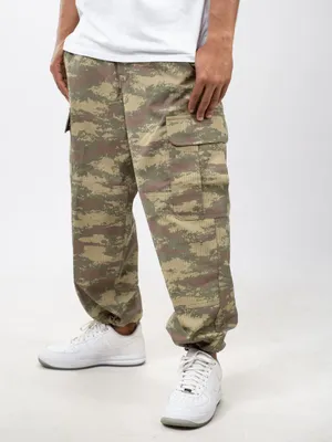 Produktbild von Herren Rip-Stop Tactical Outdoor CARGO Trousers Grün Camo Jigga Wear L LONG