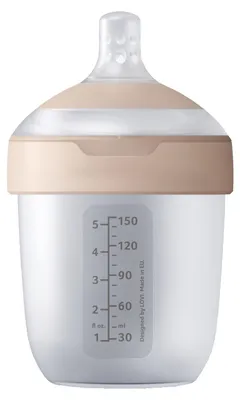 Produktbild von Difrax Lovi Babyflasche Mammafeel 150 - 13 x 8 cm - Beige | by Difrax