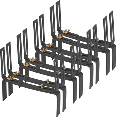Produktbild von BigDean 8 Stück Blumenkastenhalter anthrazit Standard H-Form Kasten Halter Balkonkastenhalter
