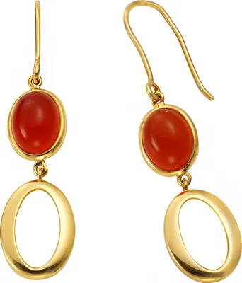 Produktbild von Jamelli Ohrringe 925/- Sterling Silber 4,4 gelb Carneol rot 300230033